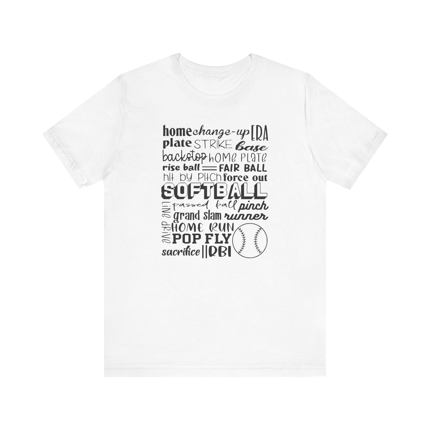 Softball Word Art T-Shirt - Hooray