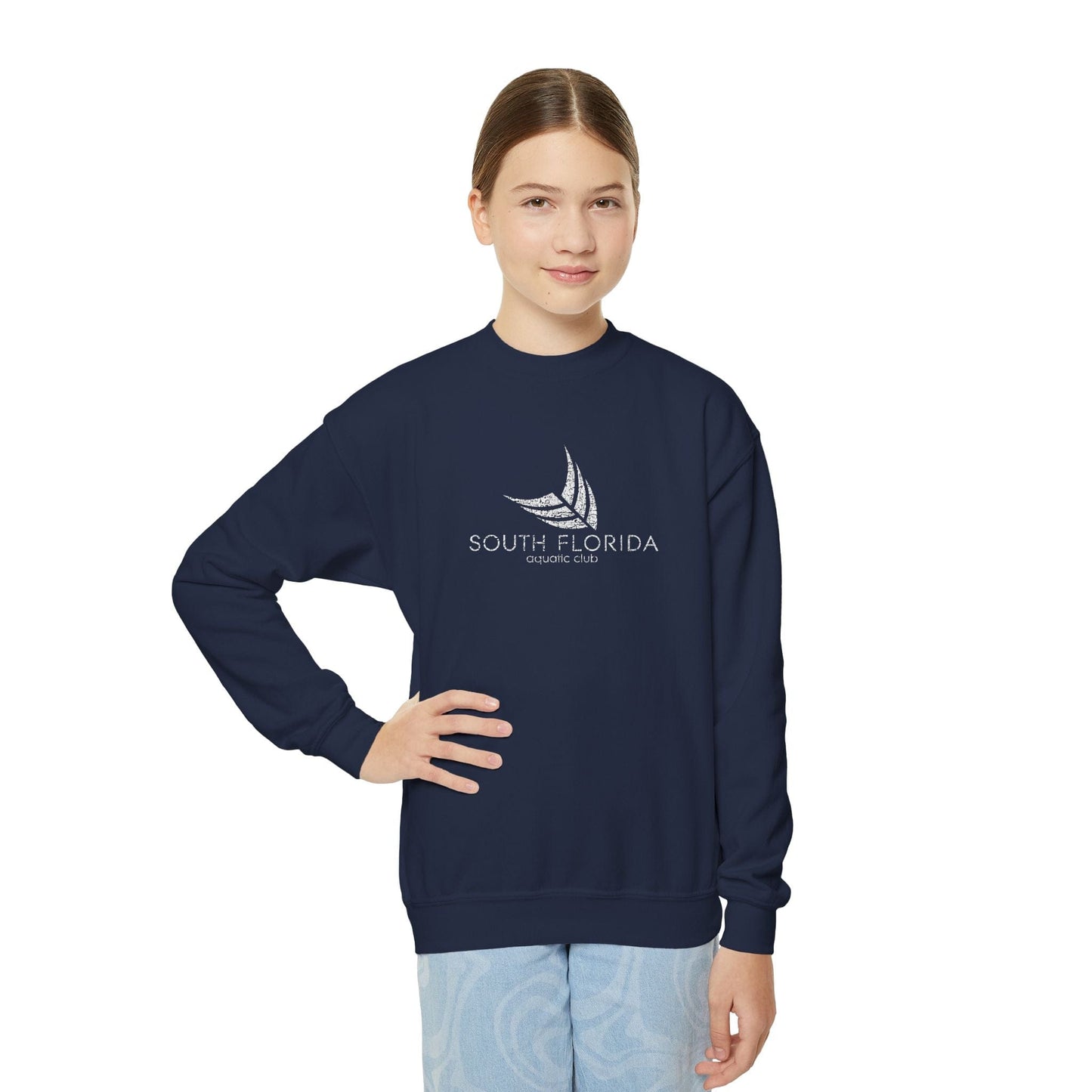 SOFLO Youth Distressed Crewneck - Hooray