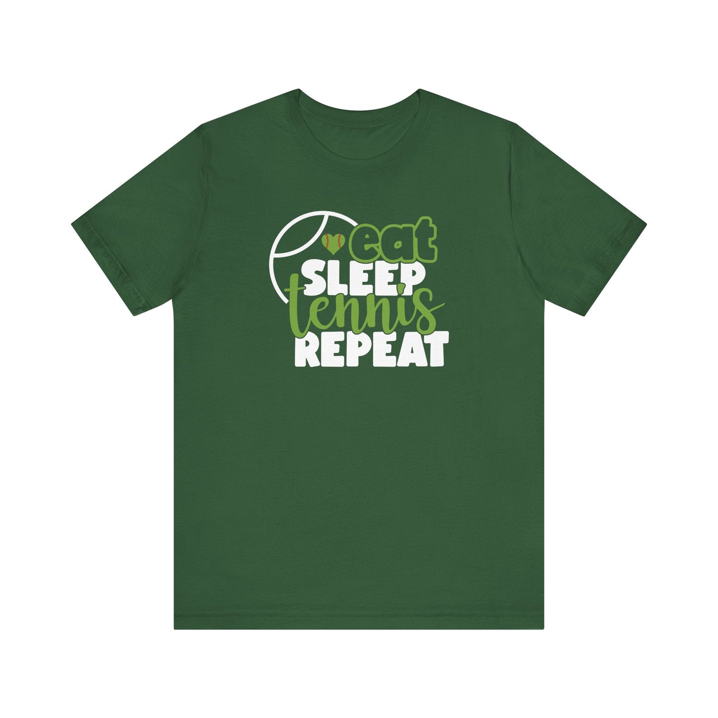 Eat Sleep Tennis Repeat Tennis Fan T-Shirt - Hooray