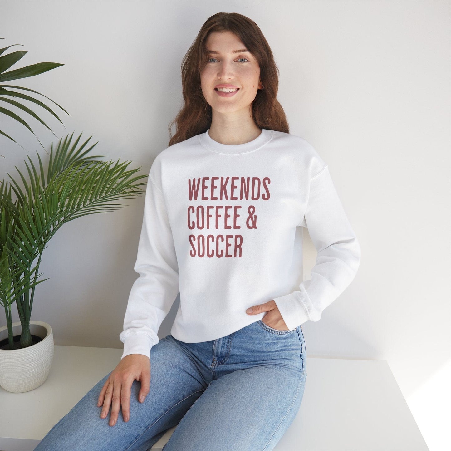 Weekends, Coffee & Soccer Lifestyle Sweatshirt - Hooray