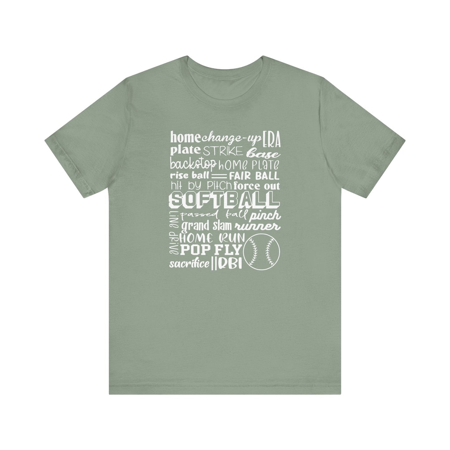 Softball Word Art T-Shirt - Hooray