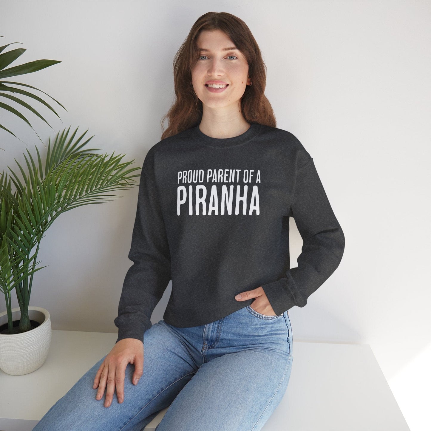 Proud Parent of a Piranha Crewneck