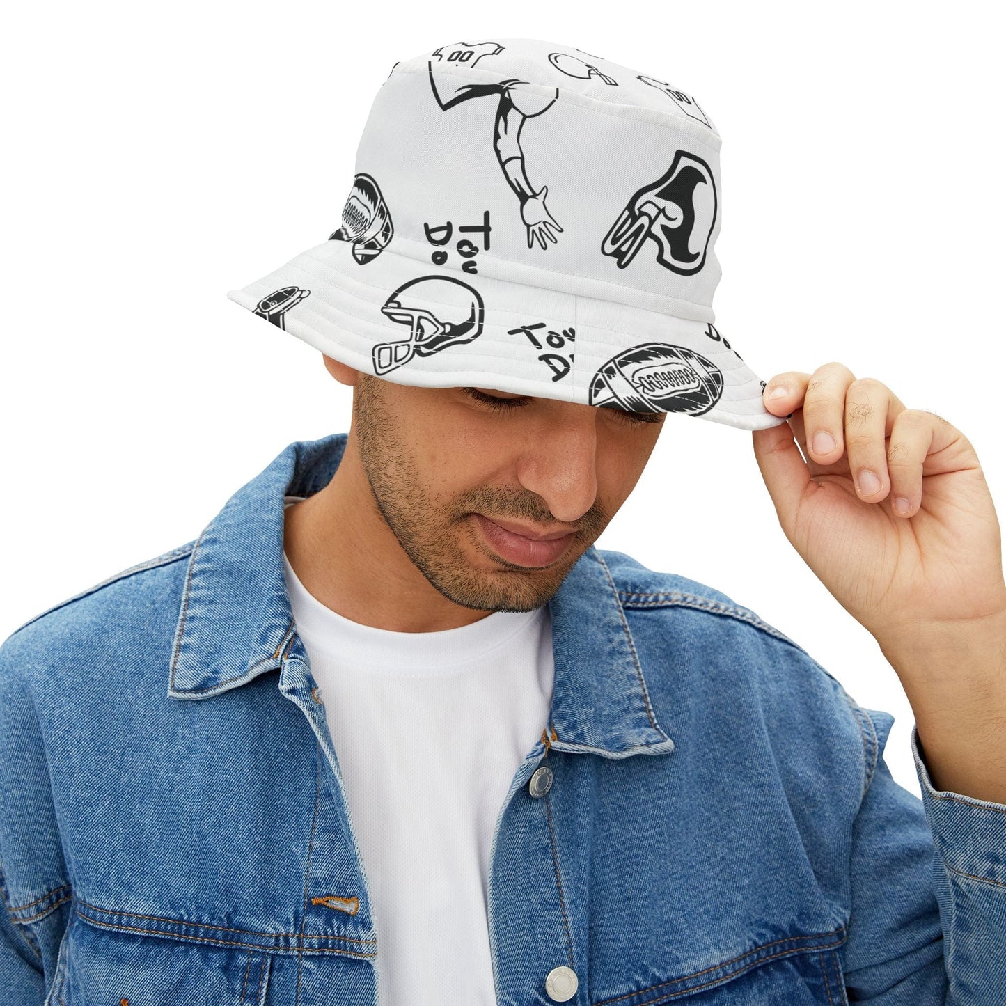 Football-Themed Bucket Hat - Hooray