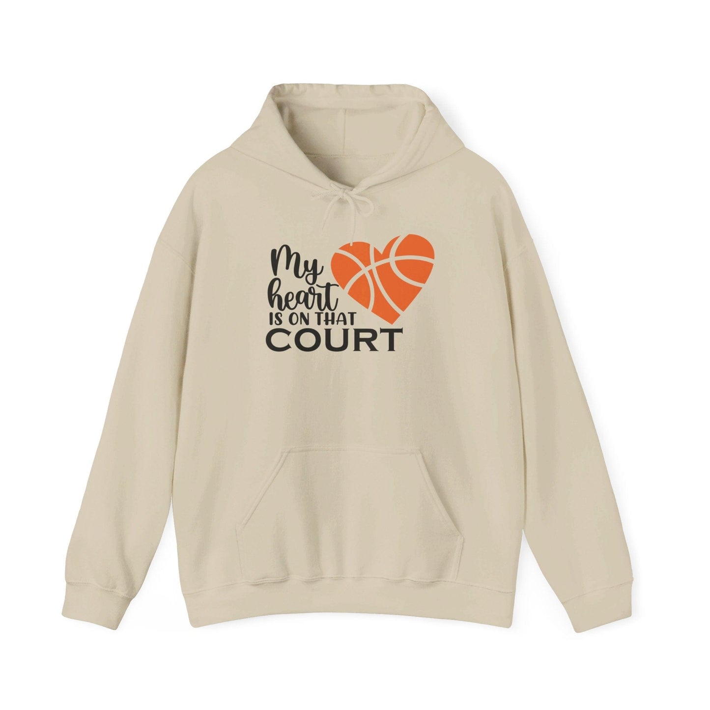 Heart on the Court - Girls Basketball Fan Hoodie - Hooray