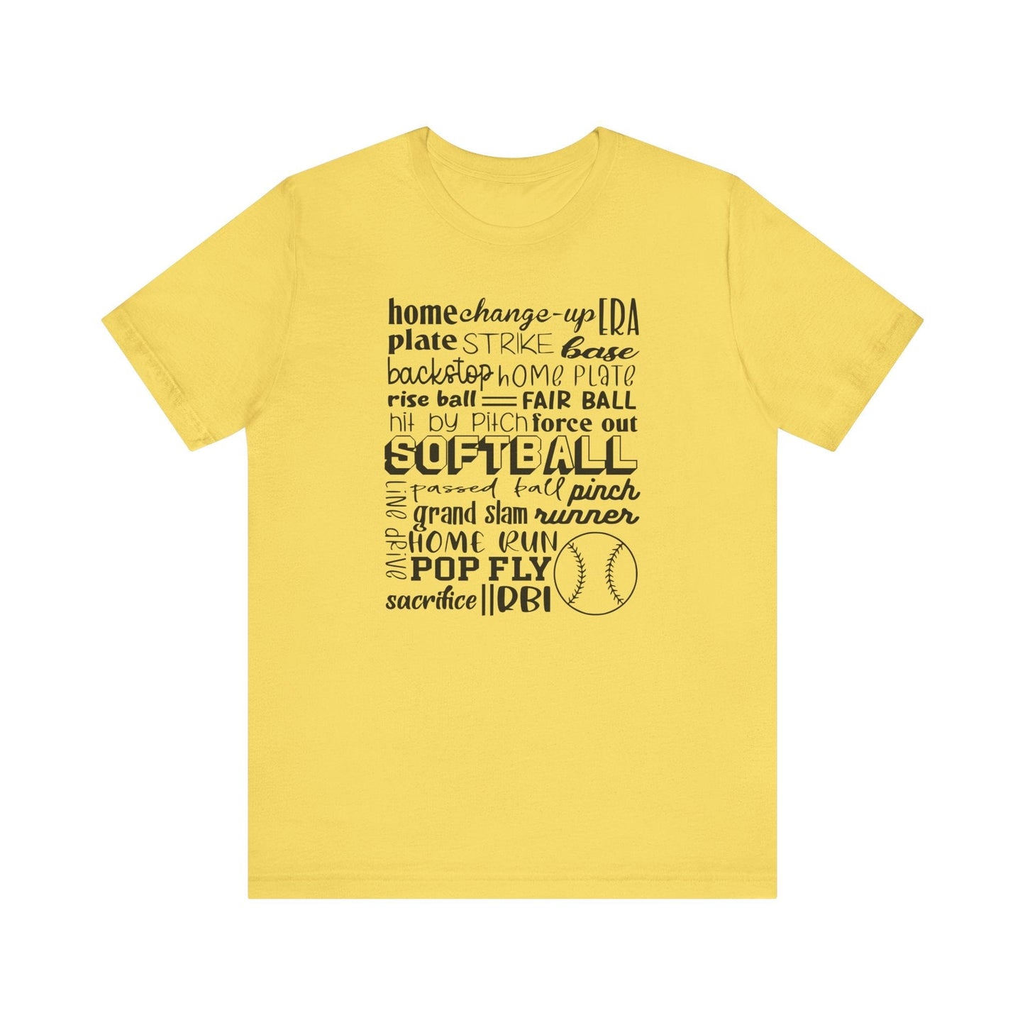 Softball Word Art T-Shirt - Hooray