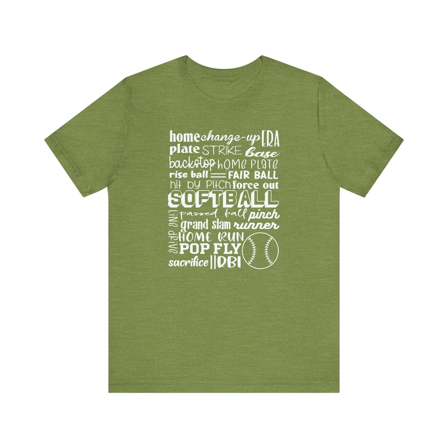 Softball Word Art T-Shirt - Hooray