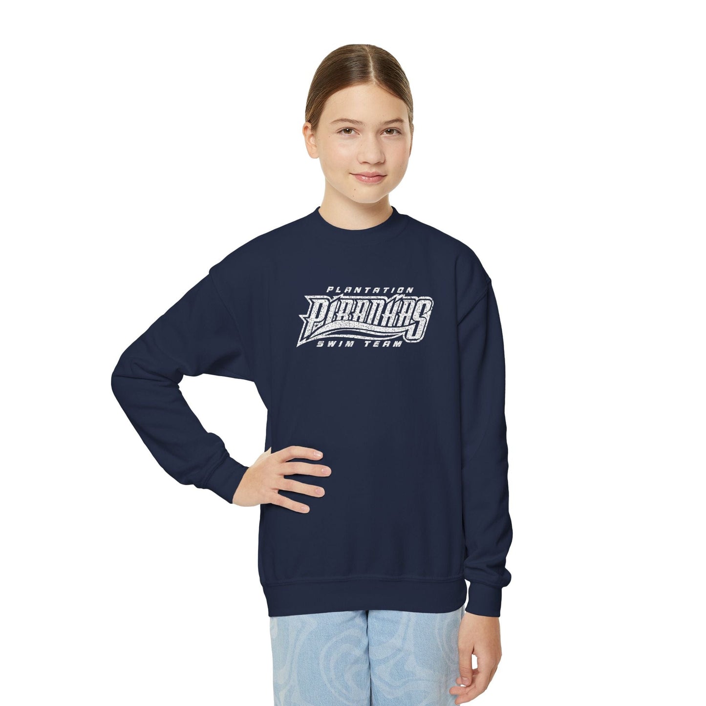 Youth Piranhas Distressed Crewneck