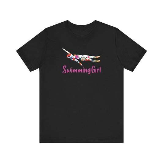 Floral Swimming Girl T-Shirt - Hooray