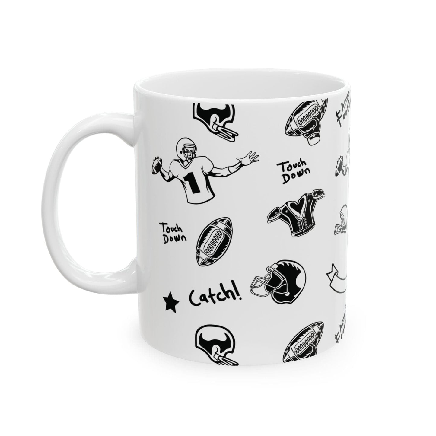 Drawing Ceramic Football Mug - Hooray