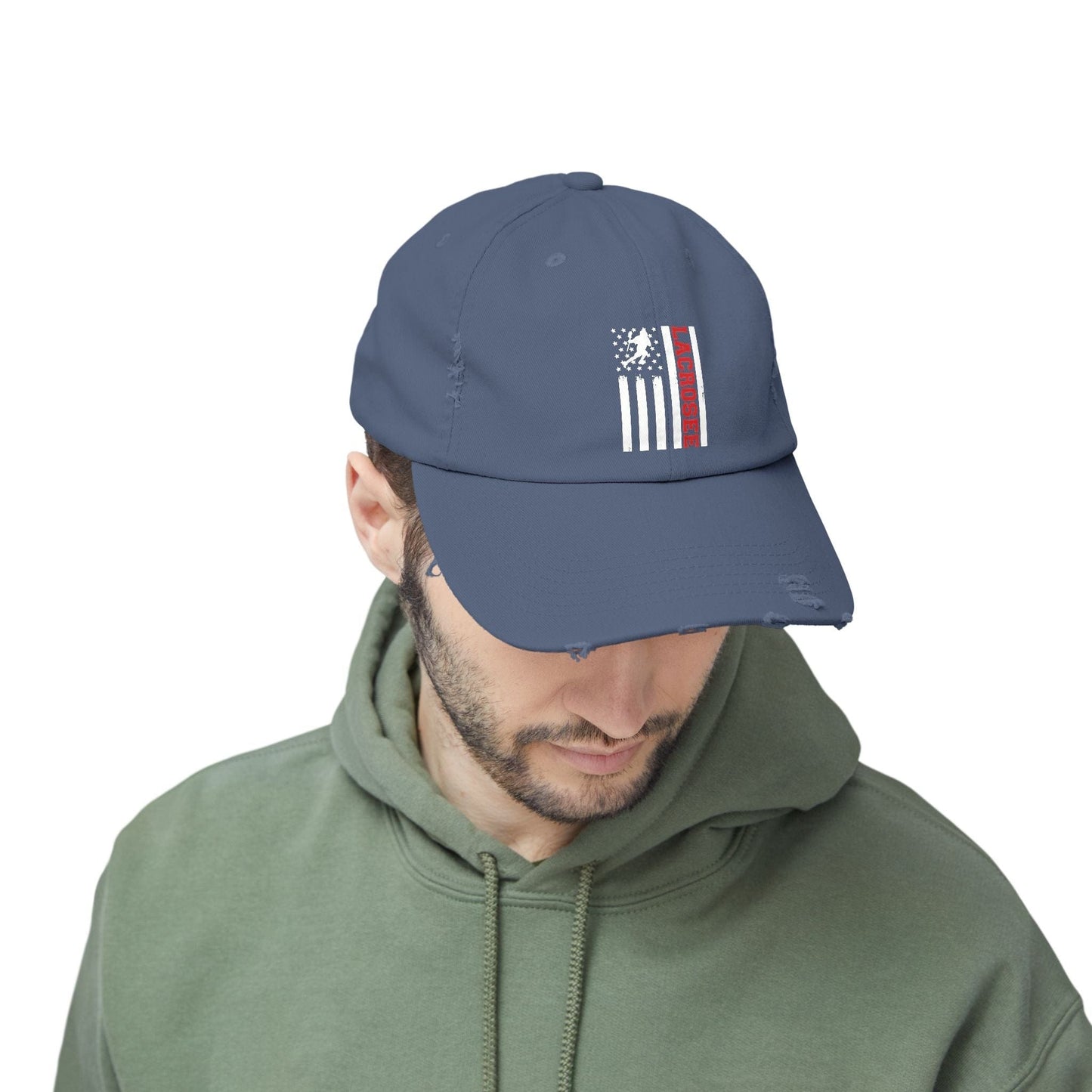 USA Distressed Lacrosse Fan Hat - Hooray