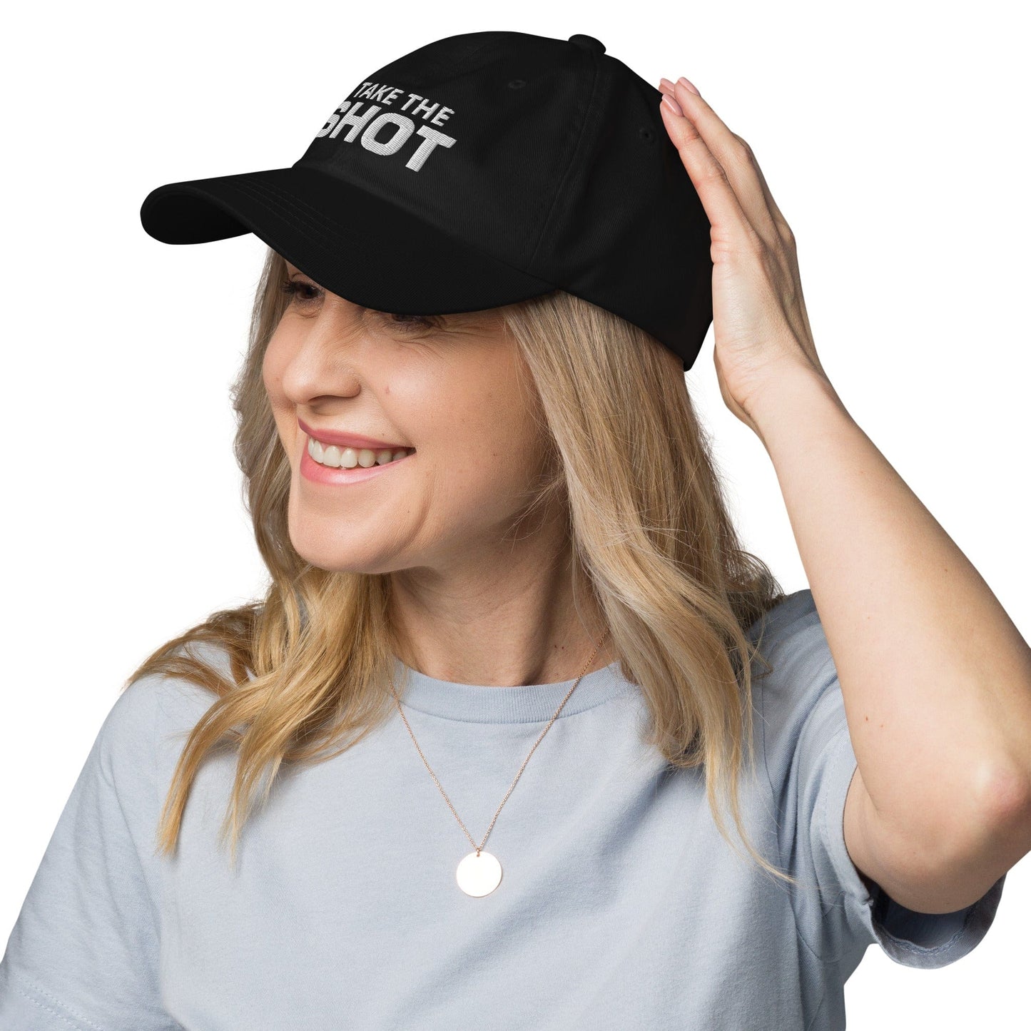 Take the Shot Unisex Basketball Cap - White Letters - Hooray